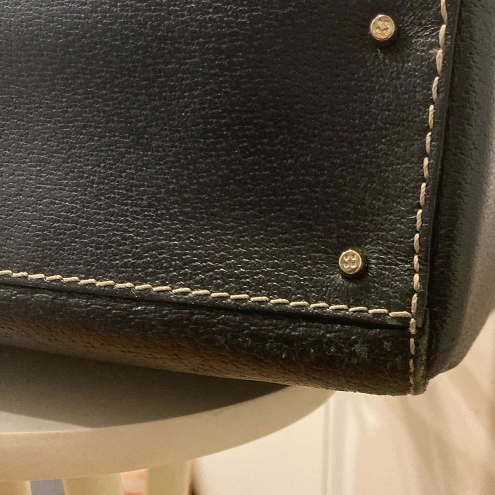 KATE SPADE  Vintage Leather Tote  - Black EUC - Picture 10 of 15